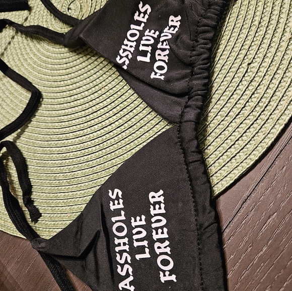 💥2/$20💥 NWT Assholes Live Forever Bikini - Picture 4 of 16